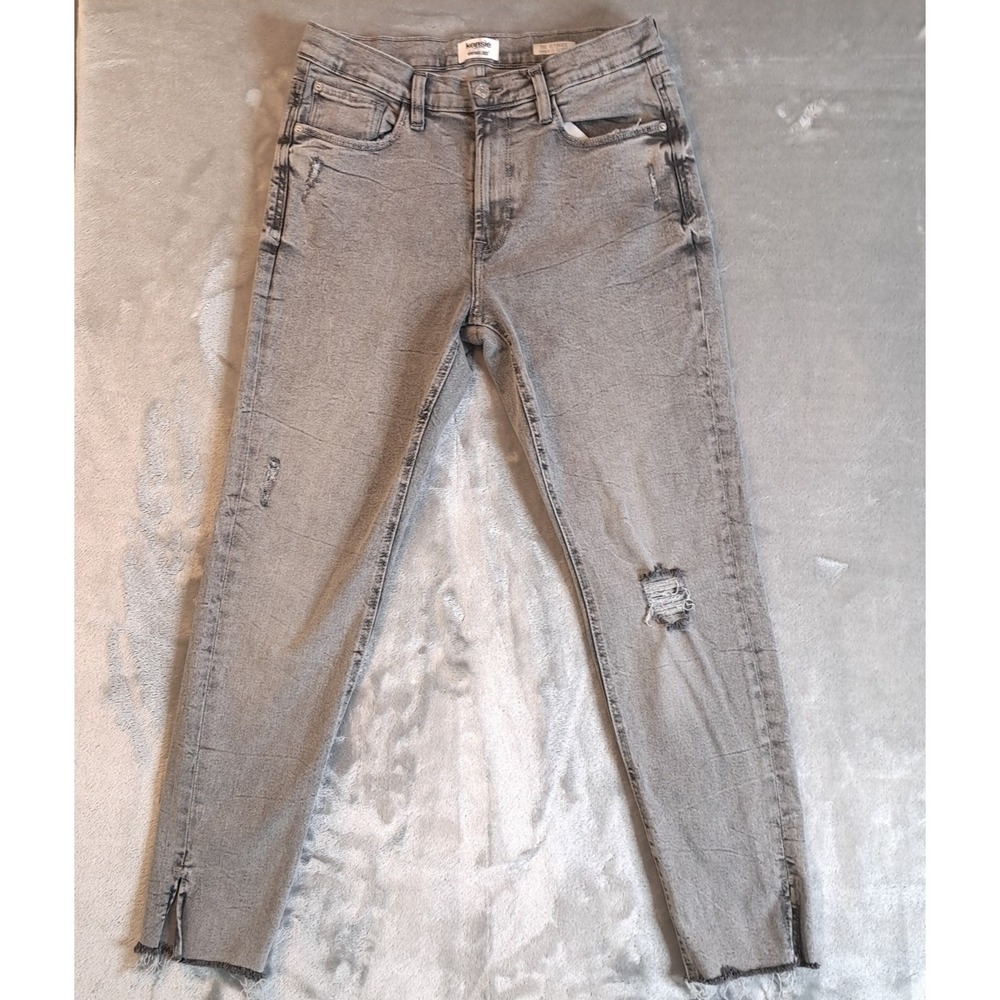 Kensie Vintage Luxe Womens High Rise Skinny Jeans Distressed Gray Size 8 29